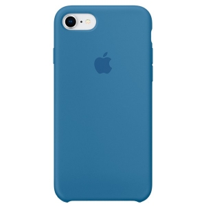 Купить Чехол в стиле Apple Silicone Case для iPhone 8 / 7 под оригинал (Blue) по низкой цене с доставкой