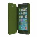 Кожаный чехол книжка для iPhone 5 / 5S / SE Christian Lacroix Eden roc Folio Green, CLERFOIP5V