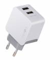 Сетевой адаптер EnergEA СЗУ Ampcharge, 2 USB White 3.4A (DU-WAEU-17W)