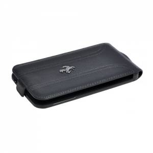 Купить кожаный чехол с флипом для Samsung Galaxy S5 Ferrari FF-Collection Flip Black (FEFFFLS5BL)