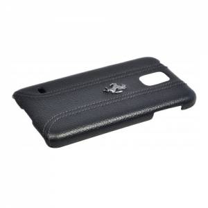 Купить кожаный чехол накладку для Samsung Galaxy S5 Ferrari FF-Collection Hard Black (FEFFHCS5BL)