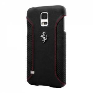 Купить кожаный чехол накладку для Samsung Galaxy S5 Mini Ferrari F12 Hard Black (FEF12HCS5MBL)