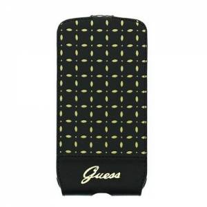 Купить кожаный чехол Guess для Samsung Galaxy S5 с флипом Gianina Flip, Black (GUFLS5PEB)