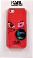 Чехол накладка Karl Lagerfeld для iPhone 5/5S/SE Choupette in love 2, Red (KLHCPSECL2RE)