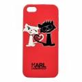 Чехол накладка Karl Lagerfeld для iPhone 5/5S/SE Choupette in love, Red (KLHCPSECL1RE)