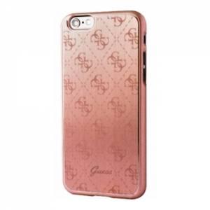 Купить металлический чехол накладку Guess для iPhone 7 / 8 4G Aluminium plate Hard Rose gold, GUHCP7MEPI