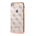 Гелевый чехол накладка Guess для iPhone 7 / 8 4G Transparent Hard TPU Gold, GUHCP7TR4GG