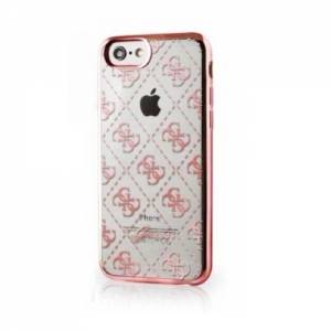 Купить гелевый чехол накладку Guess для iPhone 7 / 8 4G Transparent Hard TPU Rose gold, GUHCP7TR4GRG