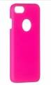 Прорезиненный чехол накладка iCover для iPhone 7 / 8 Rubber Pink/Hole, IP7-RF-PK