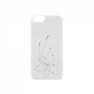 Купить чехол накладку со стразами iCover для iPhone 6/6S Swarovski New Design SW13 White (IP6/4.7-SW13-WT) цветок на белом фоне