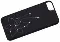 Чехол накладка со стразами iCover для iPhone 6/6S Swarovski New Design SW13 Black (IP6/4.7-SW13-BK), цветок на черном фоне