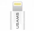 Адаптер переходник Usams US-SJ014 с micro USB на 8 pin для iPhone 7 / 7 Plus, 6S / 6 Plus, 5S, iPad 4, iPad mini, iPad Air, iPad Pro, iPod Touch 5/6