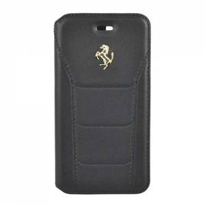 Купить кожаный чехол книжка Ferrari для iPhone 7 / 8 488 (Gold) Booktype Leather Black, FESEGFLBKP7BK