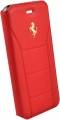 Кожаный чехол книжка Ferrari для iPhone 7 / 8 488 (Gold) Booktype Leather Red, FESEGFLBKP7RE