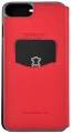 Кожаный чехол книжка Ferrari для iPhone 7 Plus / 7+ / 8 Plus / 8+ 488 (Gold) Booktype Leather Red, FESEGFLBKP7LRE