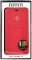 Кожаный чехол книжка Ferrari для iPhone 7 Plus / 7+ / 8 Plus / 8+ 488 (Gold) Booktype Leather Red, FESEGFLBKP7LRE