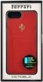 Кожаный чехол накладка Ferrari для iPhone 7 Plus / 7+ / 8 Plus / 8+ 488 (Gold) Hard Leather Red, FESEGHCP7LRE