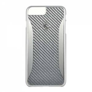 Купить карбоновый чехол накладка Ferrari для iPhone 7 Plus / 7+ / 8 Plus / 8+ GT Experience Hard Carbon-Aluminium Silver, FERCHCP7LSI