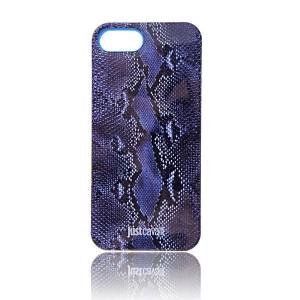 Купить чехол накладка Just Cavalli для iPhone 5S / 5 змея (синий перламутр) в интернет магазине