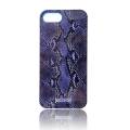 Чехол накладка Just Cavalli для iPhone 5S / 5 змея (синий перламутр)