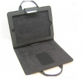 Кожаный чехол сумка с ручками для iPad 2/3/4 "Smart Zone" портфель (черный)