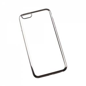 Купить прозрачный гелевый чехол для iPhone 6 Plus / 6S Plus с серебристой рамкой