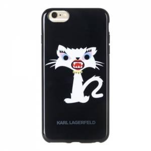 Купить гелевый чехол накладку для iPhone 6 Plus / 6S Plus Karl Lagerfeld Monster Choupette Hard Black (KLHCP6LMC2BK)