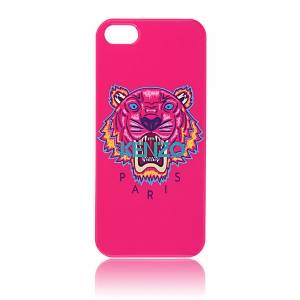 Купить чехол накладка Kenzo для iPhone 5S / 5 фирменный тигр (малиновый) в интернет магазине