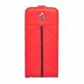 Кожаный чехол Ferrari для iPhone 5/5S California Flip Red с флипом блокнот (красный) FECFFL5R