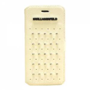 Купить кожаный чехол книжку для iPhone 6 Plus / 6S Plus Karl Lagerfeld Trendy Booktype White (KLFLHP6LTRSW)