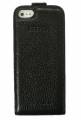 Кожаный чехол с флипом для iPhone SE / 5S / 5 Ferrari Flip FF-Collection, black (FEFFFLP5BL)