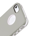 Гелевый чехол накладка для iPhone 4 / 4S с рамкой бампером и отверстием под логотип (черный)