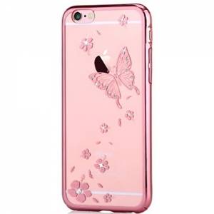 Купить прозрачный чехол накладку со стразами Swarovski для iPhone 6/6S Vouni Crystal Reverie - Rose Gold