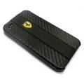 Карбоновый чехол накладка для iPhone 4/4S Ferrari Hard Challenge, Black (FECHIP4G)