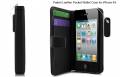 Глянцевый чехол книжка с визитками для iPhone 4/4S кожаный