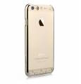 Чехол накладка со стразами для iPhone 6 прозрачный Comma Crystal Bling - Champagne Gold