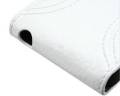 Кожаный чехол с флипом для iPhone 5C Ferrari FF-Collection Flip White (FEFFFLPMWH)