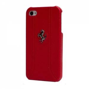 Купить кожаный чехол накладку для iPhone 5C Ferrari FF-Collection Hard Red (FEFFHCPMRE)
