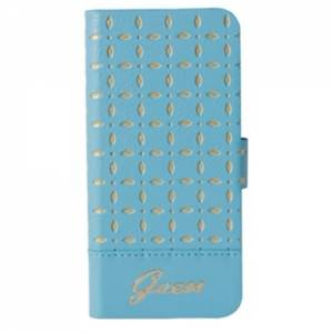 Купить кожаный чехол книжку для iPhone 5C Guess GIANINA Booktype Turquoise (GUFLBKPMPET)