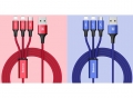 USB кабель 3 в 1 Baseus 8 Pin & Type C & Micro USB (1.2 метра, 2A)