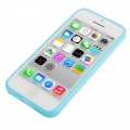 Чехол накладка Dot TPU Case для iPhone 5C (голубой с белым)