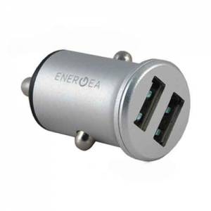 Купить автозарядка EnergEA АЗУ Mini drive, 2 USB Aluminium 4.8A, Silver (CAR-MD-48S-SLV)