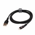 USB кабель EnergEA Alutough для iPhone/iPad 8 pin Lightning MFI, Black 1.5 метра (CBL-AT-BLK150)