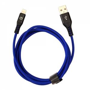 Купить USB кабель EnergEA Alutough для iPhone/iPad 8 pin Lightning MFI, Blue 1.5 метра (CBL-AT-BLU150)