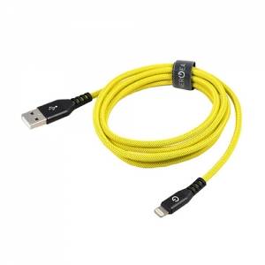 Купить USB кабель EnergEA Alutough для iPhone/iPad 8 pin Lightning MFI, Yellow 1.5 метра (CBL-AT-YEL150)