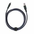 USB кабель EnergEA Nylotough для iPhone/iPad 8 pin Lightning MFI, Black 1.5 метра (CBL-NT-BLK150)