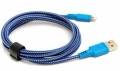 USB кабель EnergEA Nylotough для iPhone/iPad 8 pin Lightning MFI, Blue 1.5 метра (CBL-NT-BLU150)