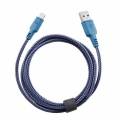 USB кабель EnergEA Nylotough для iPhone/iPad 8 pin Lightning MFI, Blue 1.5 метра (CBL-NT-BLU150)