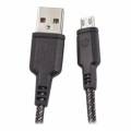 Короткий USB кабель Micro-Usb EnergEA Nylotough 16 см, Black (CBL-NTAM-016)