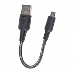 Купитьк короткий USB кабель Micro-Usb EnergEA Nylotough 16 см, Black (CBL-NTAM-016)